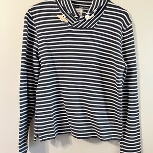 J. Crew Navy Striped Pullover